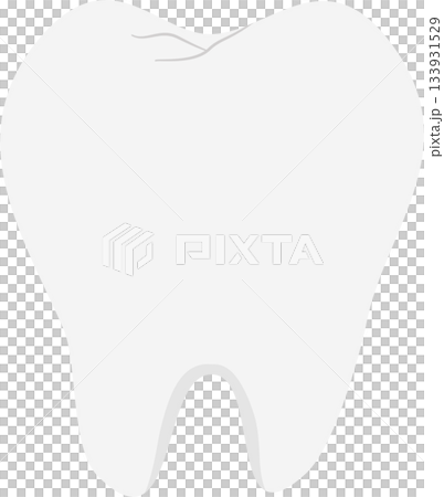White tooth illustration clean dental art for healthy smile 133931529
