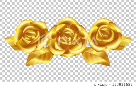 Golden rose illustration Golden rose illustration 133931685
