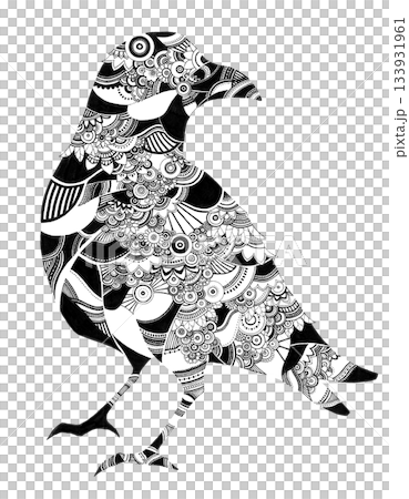 用鋼筆畫的烏鴉 133931961