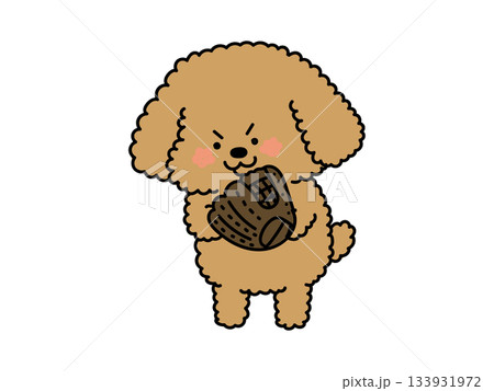 野球やろうぜ！野球がやりたい犬さん 133931972