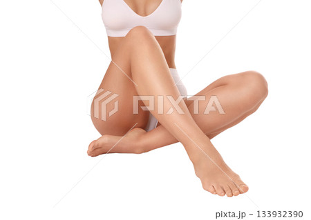 Elegant model demonstrating a relaxed sitting pose, isolated on white, PNG Elegant model demonstrating a relaxed sitting pose, isolated on white, PNG 133932390