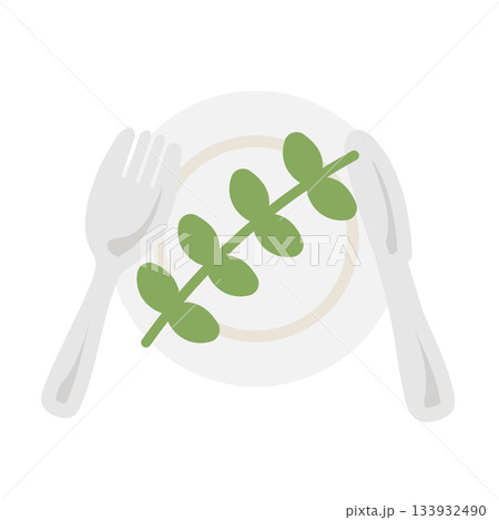 ナチュラルテイスト　テーブルコーディネート　イラスト 133932490