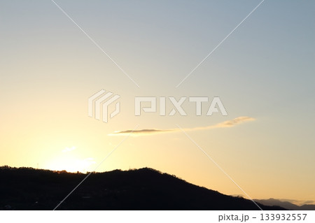 空と雲とが織りなす色紙　　　　信州の空と雲　　　信州の自然 133932557