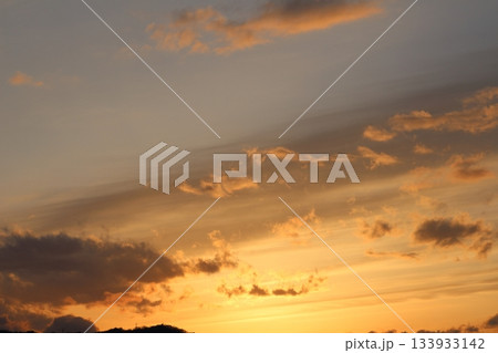 空と雲とが織りなす色紙　　　　信州の空と雲　　　信州の自然 133933142