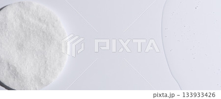 A cotton pad for removing makeup and micellar water. A cotton pad for removing makeup and micellar water. 133933426