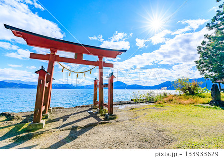 秋の御座石神社 鳥居　秋田県仙北市 133933629
