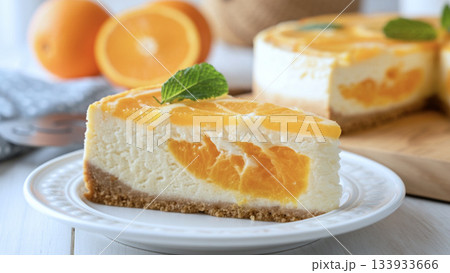 マスカルポーネとオレンジの贅沢チーズケーキ 133933666
