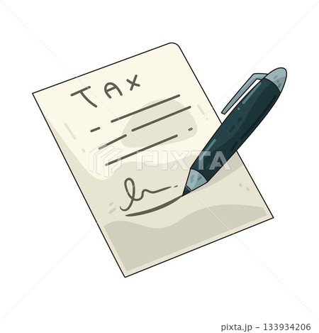 illustration of Tax Signed Document illustration of Tax Signed Document 133934206