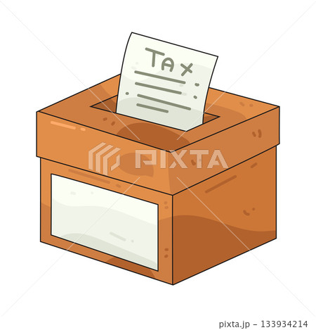 illustration of Tax Archive Box illustration of Tax Archive Box 133934214