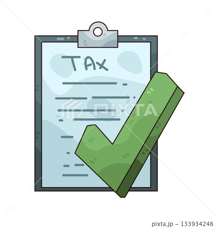 illustration of Tax Form With Check Mark illustration of Tax Form With Check Mark 133934246