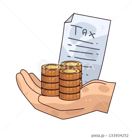 illustration of tax 133934252