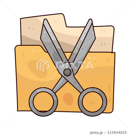 illustration of Cut folder 133934835
