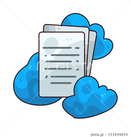 illustration of Cloud File illustration of Cloud File 133934854