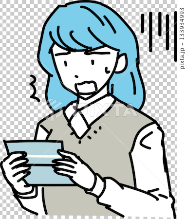 Asset formation_Woman shocked at seeing account balance in bankbook Asset formation_Woman shocked at seeing account balance in bankbook 133934993