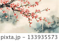 和風で美しい水彩の桜の枝 133935573