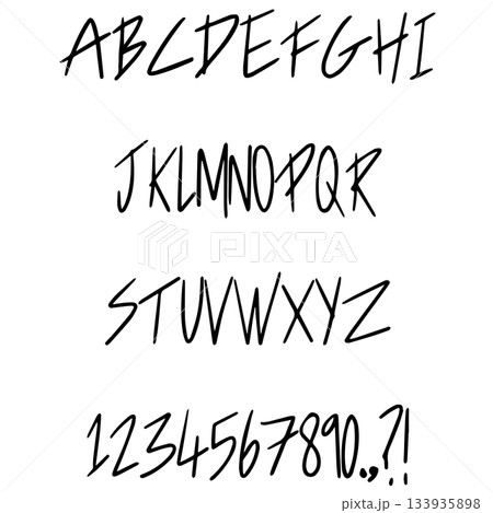 Speedy Writing sketch typography font lettering ABC cartoon vector text 133935898