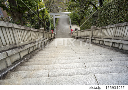 東京都文京区千石の簸川神社の参道 133935935
