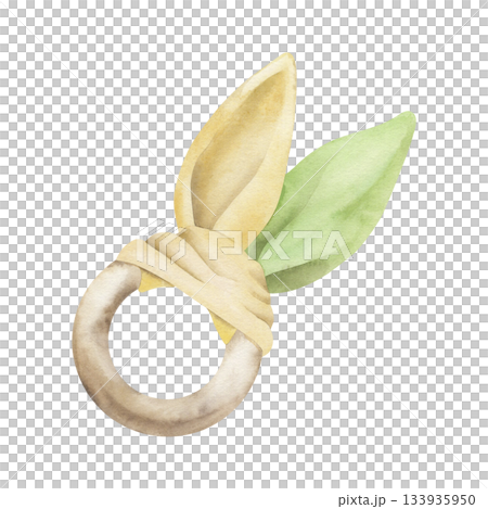 Watercolor baby teether illustration with a...のイラスト素材 [133935950] - PIXTA