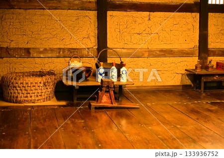 啄木の故郷渋民 旧渋民尋常高等小学校隣にある古民家内部 啄木の故郷渋民 旧渋民尋常高等小学校隣にある古民家内部 133936752