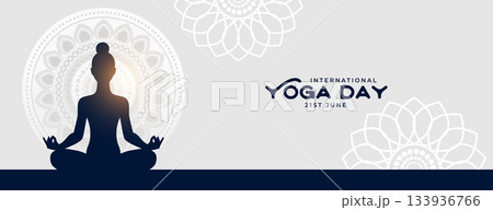 international yoga day event banner for social media post 133936766