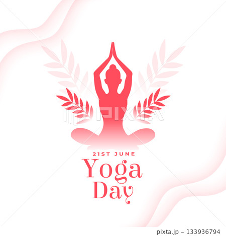 international yoga day 2024 poster with natural leaves international yoga day 2024 poster with natural leaves 133936794