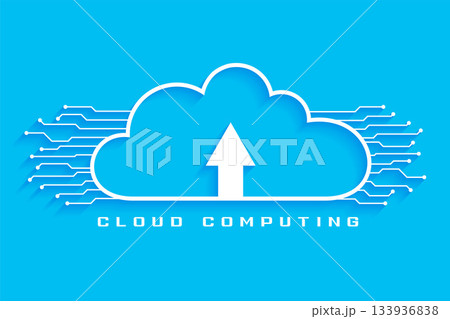 secure cloud computing concept background with digital circuit lines 133936838