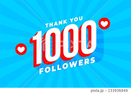 thank you 1k or 1000 social media followers network background in 3d style thank you 1k or 1000 social media followers network background in 3d style 133936849