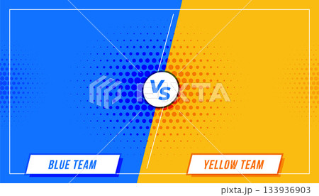 halftone style versus vs comparison poster for gamers and esports 133936903