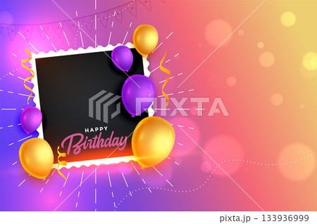 lovely happy birthday event poster with picture border frame lovely happy birthday event poster with picture border frame 133936999