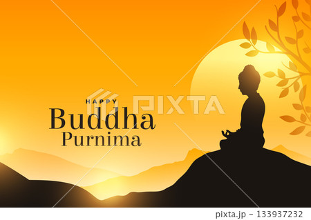 happy buddha purnima festive background with bodhi tree happy buddha purnima festive background with bodhi tree 133937232