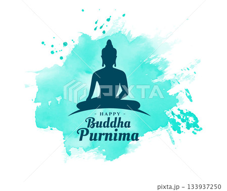 happy buddha purnima wishes background in watercolor style happy buddha purnima wishes background in watercolor style 133937250