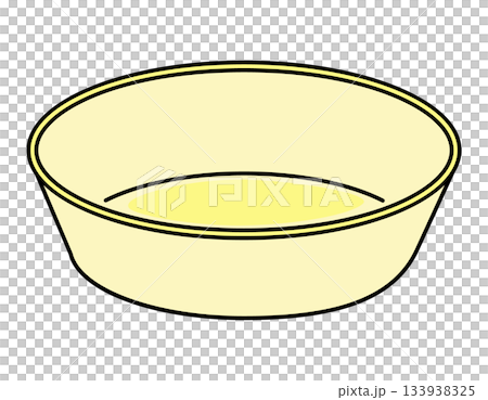 分別ゴミイラスト素材　洗面器　カラー 133938325