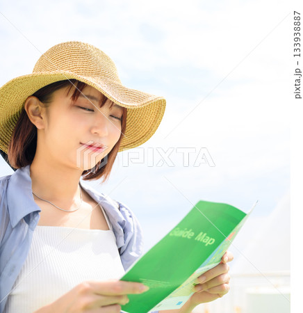 女性 船上 地図 女性 船上 地図 133938887