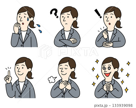 スーツを着た女性の疑問と解決 スーツを着た女性の疑問と解決 133939098