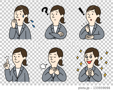 スーツを着た女性の疑問と解決 スーツを着た女性の疑問と解決 133939098