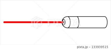Red Laser Pointer Emitting a Beam Red Laser Pointer Emitting a Beam 133939515