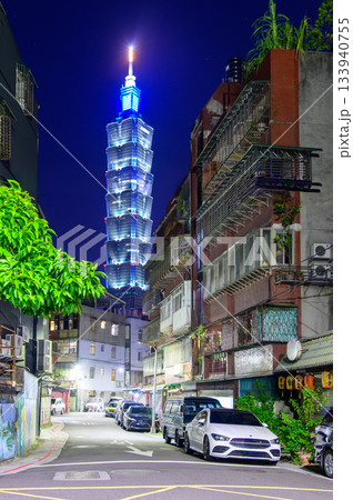 台北101タワーのとても美しい夜景 台北101タワーのとても美しい夜景 133940755