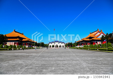 台北にある中正紀念堂のとても美しい風景 133941941