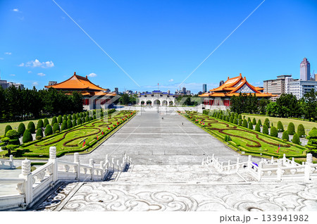 台北にある中正紀念堂のとても美しい風景 133941982