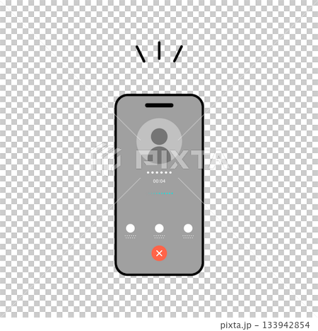 スマートフォンで通話中のイメージイラスト素材 133942854