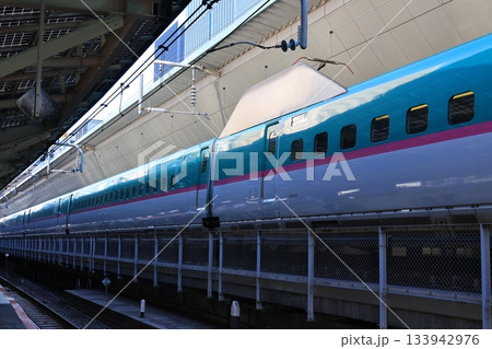 東京駅新幹線ホームに停車中のやまびこ号の新幹線車両 東京駅新幹線ホームに停車中のやまびこ号の新幹線車両 133942976