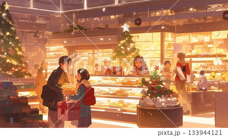 デパートの売り場でおもちゃを選んでいる様子 133944121