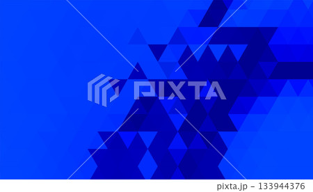 abstract blue triangles shape background in low poly style 133944376