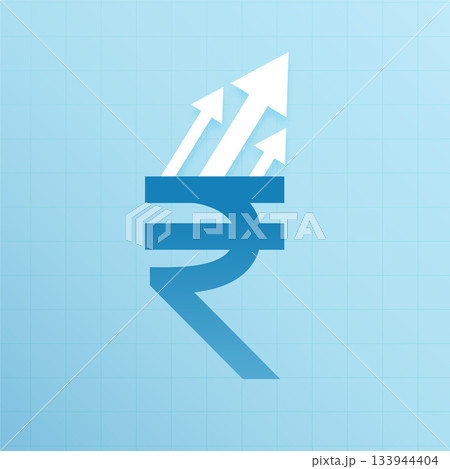 indian inr rupee sign background with strong position concept indian inr rupee sign background with strong position concept 133944404