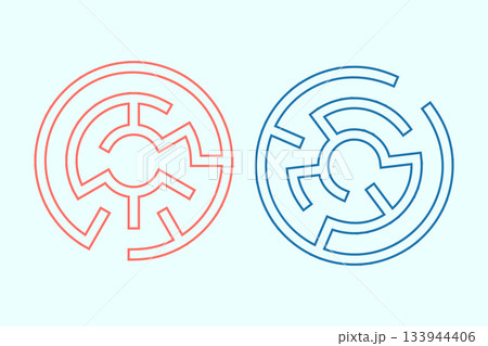 line style round maze pattern background find the idea to solve task line style round maze pattern background find the idea to solve task 133944406