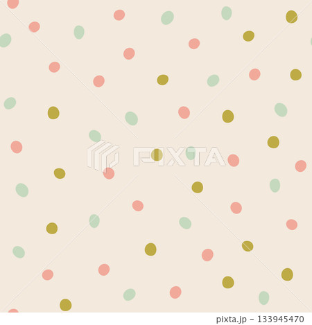 Seamless polka dot pattern on light background is perfect for various creative projects and children's designs. Seamless polka dot pattern on light background is perfect for various creative projects and children's designs. 133945470