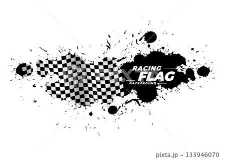 dirty motorsport racing flag background for start and finish 133946070