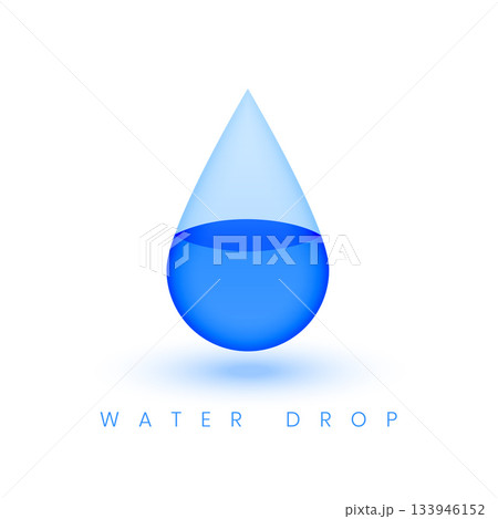 creative rain droplet on white background 133946152