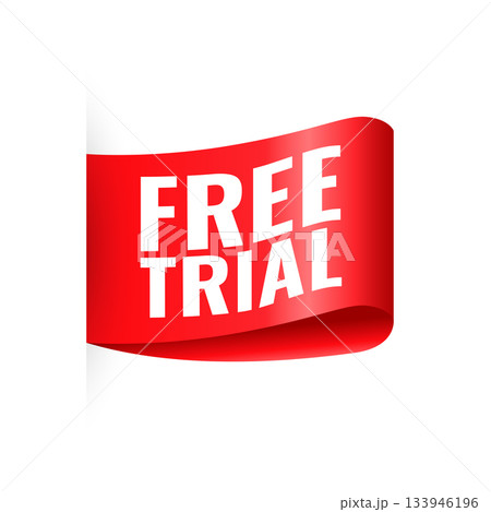 modern free trial offer background in ribbon style modern free trial offer background in ribbon style 133946196