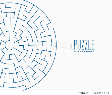 geometric maze puzzle pattern background think logically to solve task 133946321